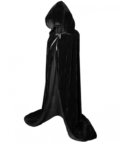 IvyRobes 魔女 コスプレ衣装 フード付 ハロウィン 仮装 コスプレ マント クリスマス ブラック レッド